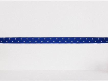 Taftová tmavě modrá s puntíky