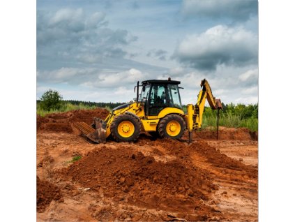 Bagr upravující terén