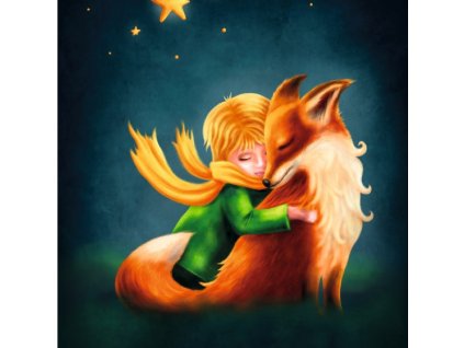 Dětský panel - Princ a liška 50x50