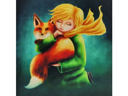 Dětský panel - Princ se šálou 50x50