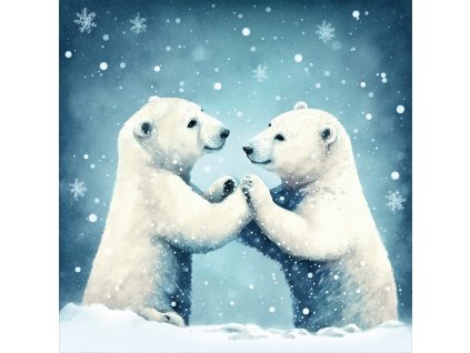 Dětský panel - Lední medvídci 50x50