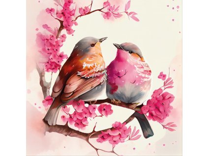 Dětský panel - Ptáčci 50x50