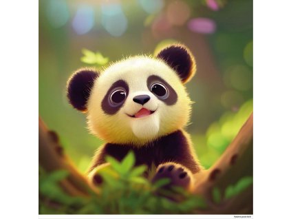 Dětský panel - Vykulená panda 50x50