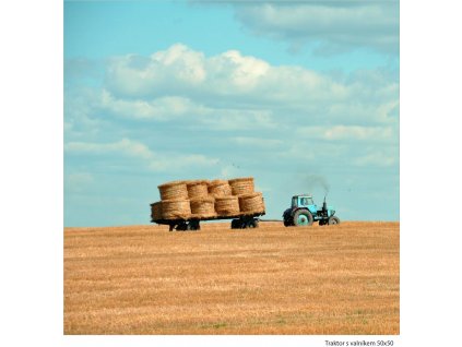 Dětský panel - Traktor s valníkem 50x50