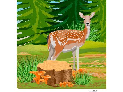 Dětský panel - Srnka 50x50