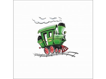 Dětský panel - Mašinka 50x50