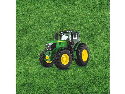 Dětský panel - Traktor na trávě zelený 50x50