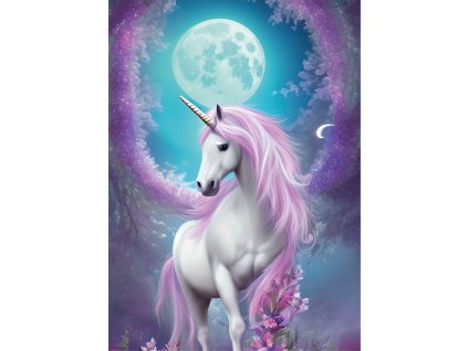 Dětský panel - Jednorožec s křídly 50x70