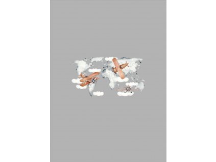 Dětský panel - Letadla na mapě 50x70