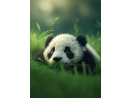 Dětský panel - Panda 50x70