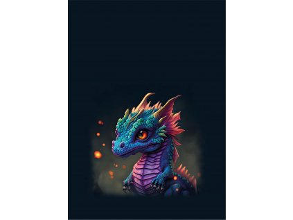 Dětský panel - Rozzlobený dráček 50x70