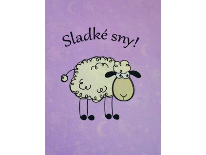 Dětský panel - Ovečka_Sladké sny 45x60cm LILA
