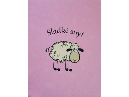 Dětský panel - Ovečka_Sladké sny 45x60cm RŮŽOVÁ