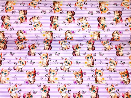 Fitness úplet Koťátka s motýlky