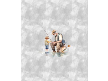 Dědeček a vnuk na rybách
