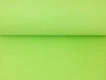 Bavlněný náplet s elastanem Zelený neon 2x34 cm