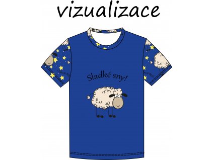 vizualizace tričko MODRÁ
