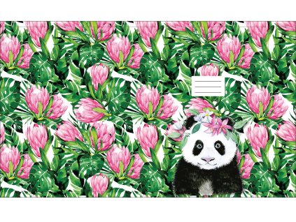 Panda a květiny A4