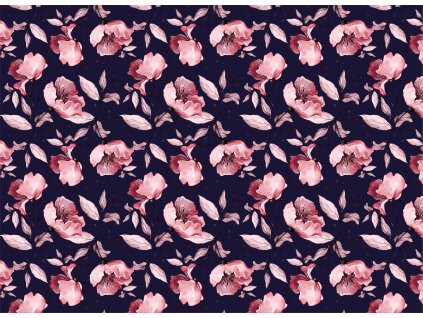 Šípková růže na tmavě modré 20x20