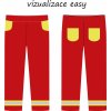 KALHOTY SLIM UŠITÉ VIZUALIZACE