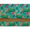 Bavlněný úplet s elastanem - Chameleoni a květiny 210g