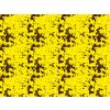 Žlutá s hnědými fleky 35x35
