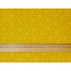 Bavlněné plátno Hexagony na hořčičné  - digitální tisk