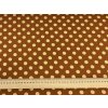 Teplákovina s elastanem Zlaté puntíky na medové K II. JAKOST