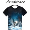 vizualizace tričko vlk v zime