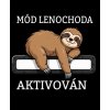 mod lenochoda bílý text