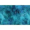 Abstraktní modré mandaly šířka 45 cm meritko