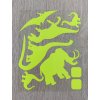 Neonové nažehlovací obrázky - mamut a dinosauři žlutí