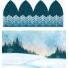 Zasněžená krajina a pleteno Č+N