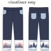 Zimní krajina kalhoty ušité EASY vizualizace