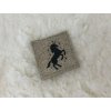 Štítek z broušené EKOKŮŽE - Jednorožec 4x4 cm
