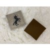 Štítek z broušené EKOKŮŽE - Jednorožec 4x4 cm