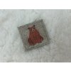 Štítek z broušené EKOKŮŽE - Medvěd 4x4 cm