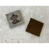 Štítek z broušené EKOKŮŽE - Opice 4x4 cm