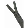 ZIP plastový 6mm dělitelný ŠEDÝ (tmavší)