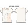 Dáma na meruňkové dámské tričko vizualizace