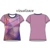 Fialové listy dámské tričko vizualizace