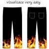 Oheň kalhoty very easy ušité vizualizace