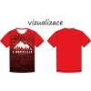 Hory na červené pánské tričko vizualizace