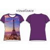 paříž vizualizace dámské tričko