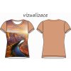 řeka vizualizace dámské tričko