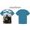 lokomotiva vizualizace pánské a dětské tričko