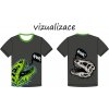 Dinosauří hlavy dětské triko vizualizace