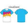Tekoucí barvy dětské triko vizualizace