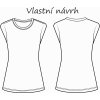 vizualizace dámské tričko s přinechaným rukávem
