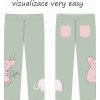 kreslená zvířátka KALHOTY VERY EASY SLIM I NORMAL UŠITÉ VIZUALIZACE